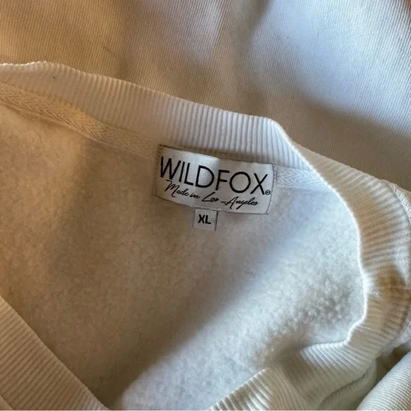 OVERSIZED white Wildfox skull sweatshirt XL - Picture 9 of 12